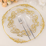Clear Gold European Style Disposable Dinner Plates: The Perfect Choice for Any Occasion